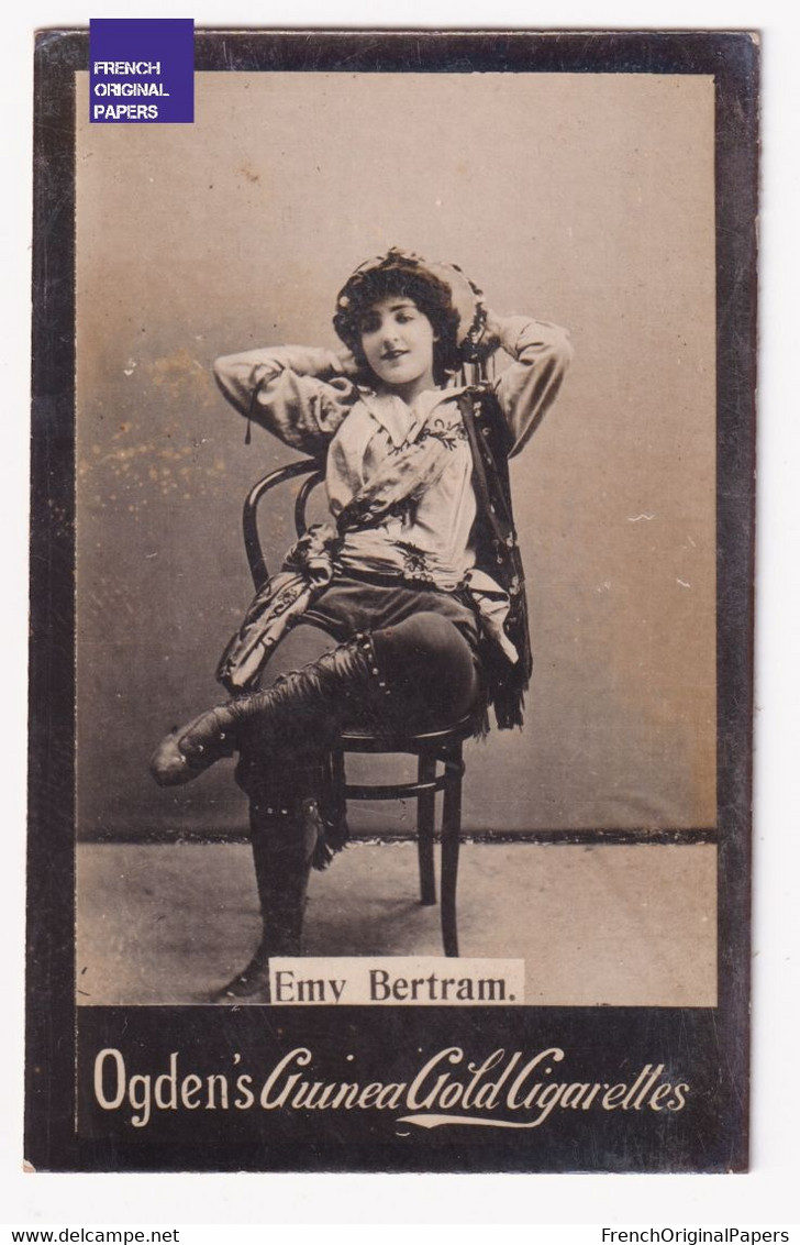 Emy Bertram - Ogden's Guinea Gold Cigarettes 1900 Photo Artiste Woman Femme Pin-up Dress Mode Belle Epoque A84-66 - Ogden's