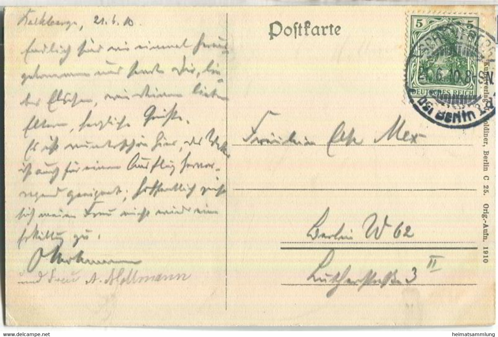 Kalkberge - Tiefbau Förderbahn - Verlag J. Goldiner Berlin 1910 - Ruedersdorf