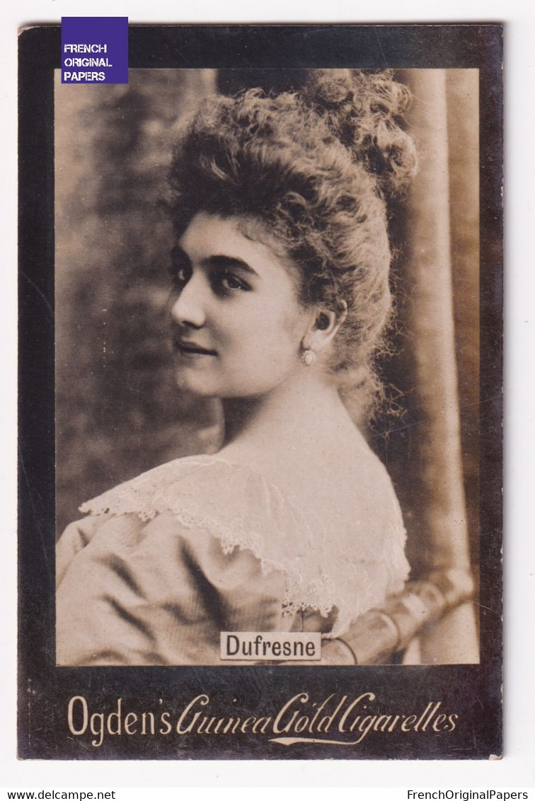 Dufresne - Ogden's Guinea Gold Cigarettes 1900 Photo Artiste Woman Femme Pin-up Dress Mode Belle Epoque Actrice A84-67 - Ogden's