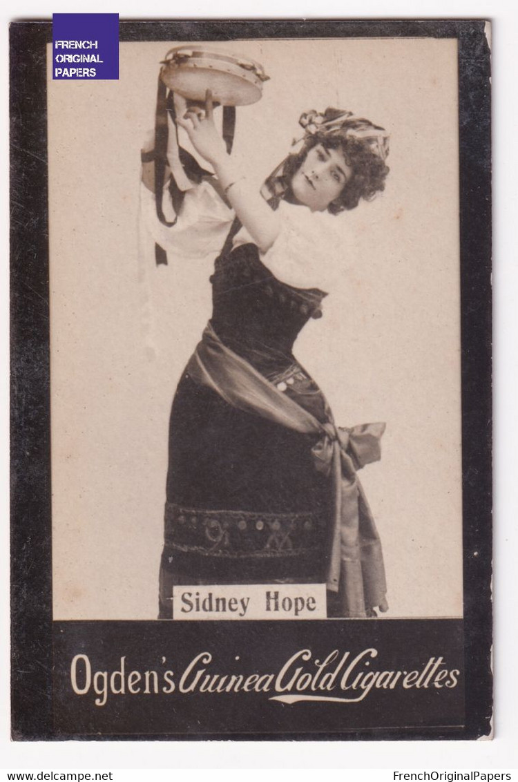 Sidney Hope- Ogden's Guinea Gold Cigarettes 1900 Photo Artiste Woman Femme Pin-up Dress Mode Belle Epoque Actrice A84-67 - Ogden's