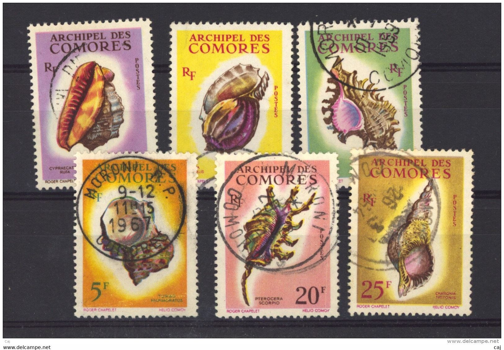 05512  -   Comores  :   Yv  19-24  (o)  Coquillages - Used Stamps