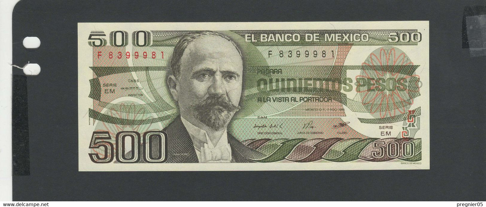 MEXIQUE - Billet 500 Pesos 1984 NEUF/UNC Gad.79b - Mexico