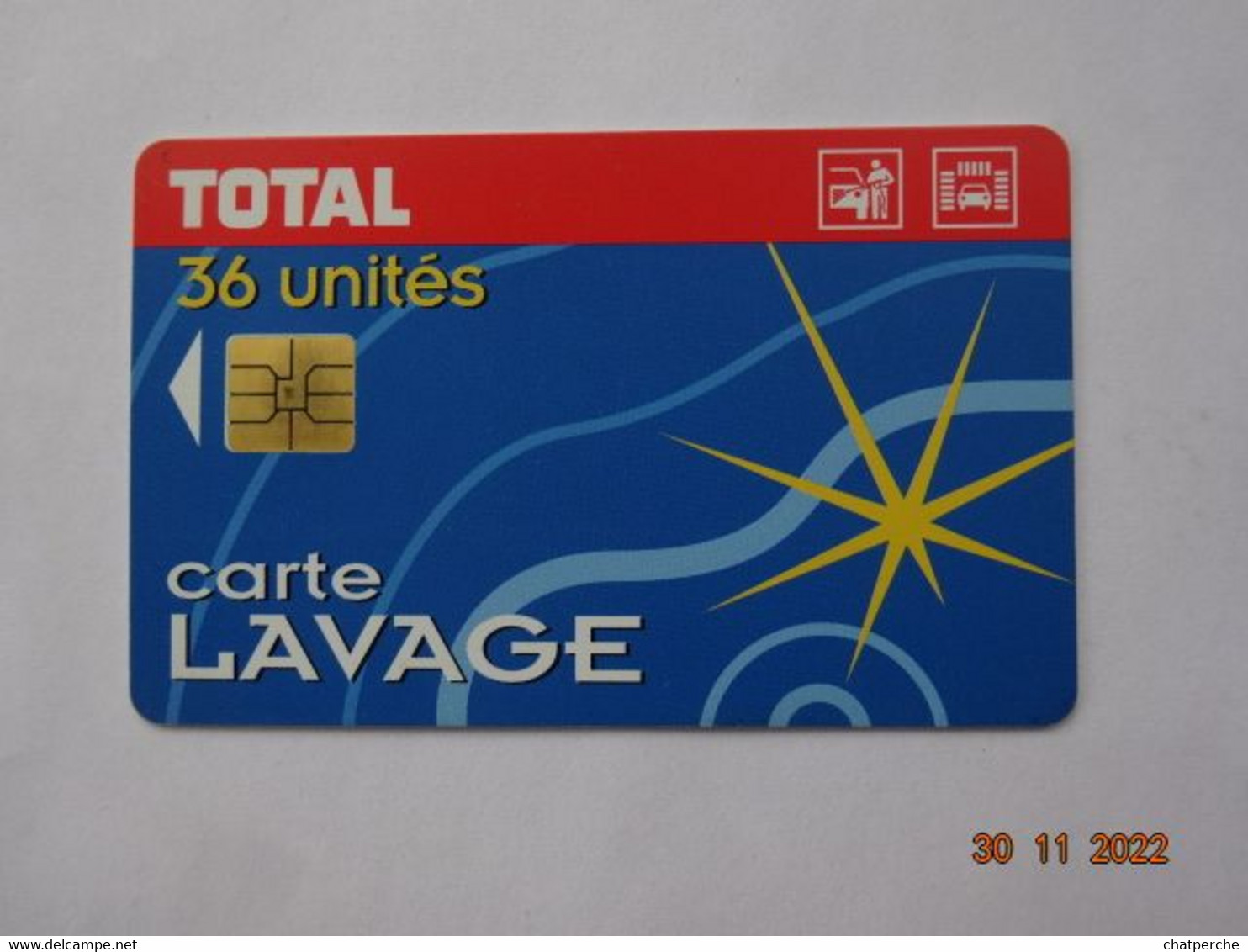 LAVAGE AUTO CARTE A PUCE CHIP CARD TOTAL 36 UNITES - Car Wash Cards