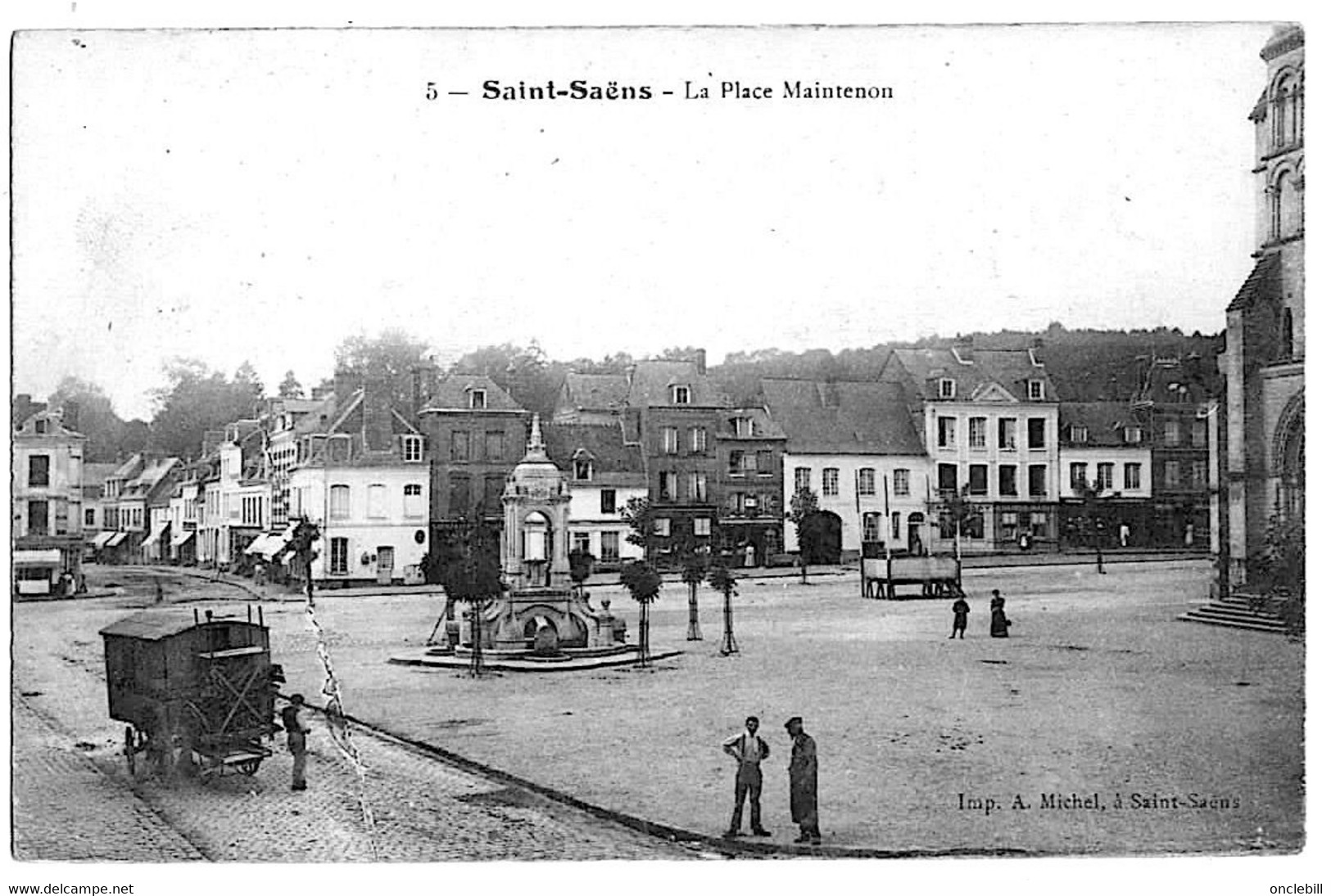 Saint Saens Seine Maritime Place Maintenon Animée 1910 état Superbe - Saint Saens