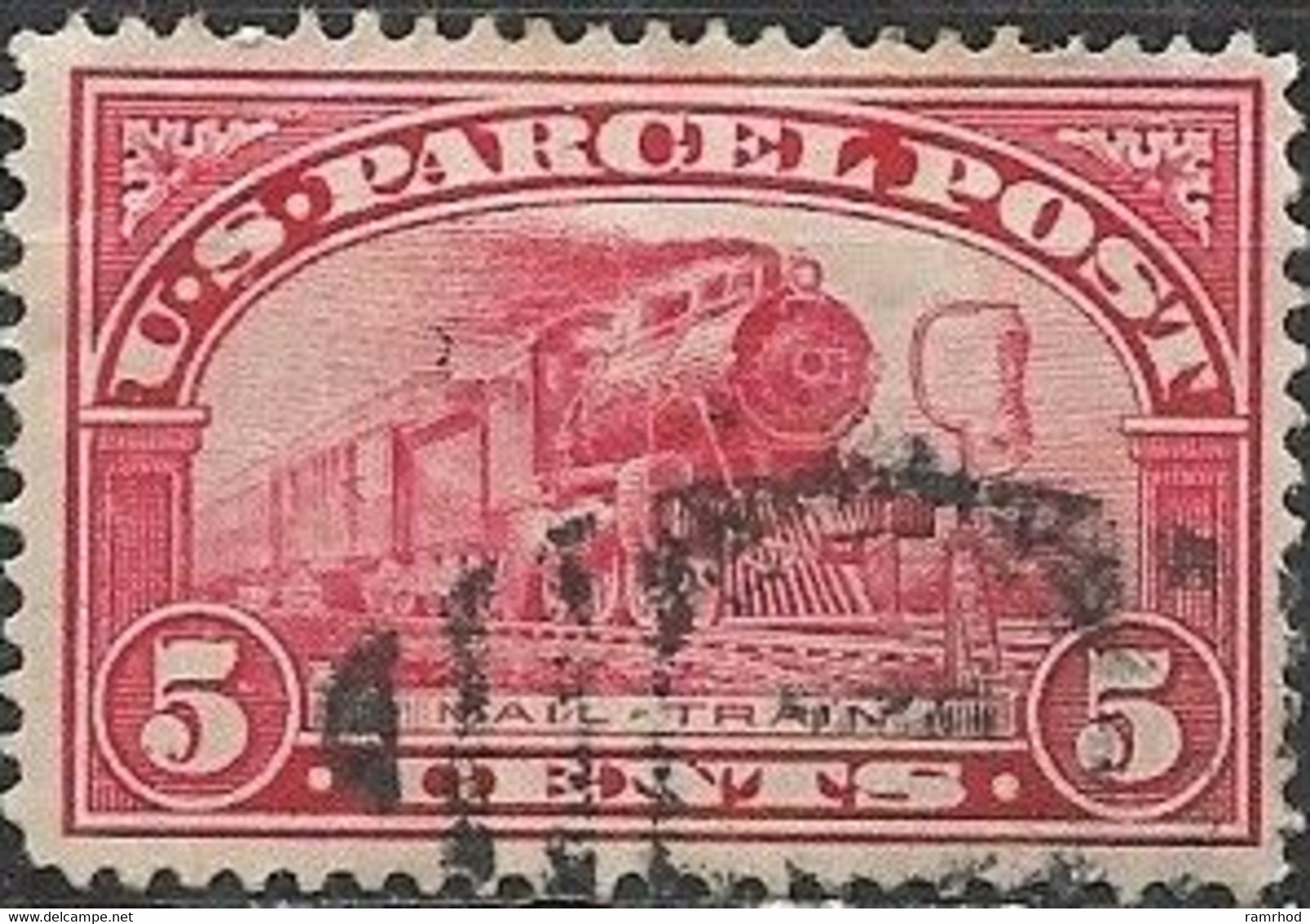 USA 1912 Parcel Post - Steam Mail Train - 5c. - Red FU - Parcel Post & Special Handling