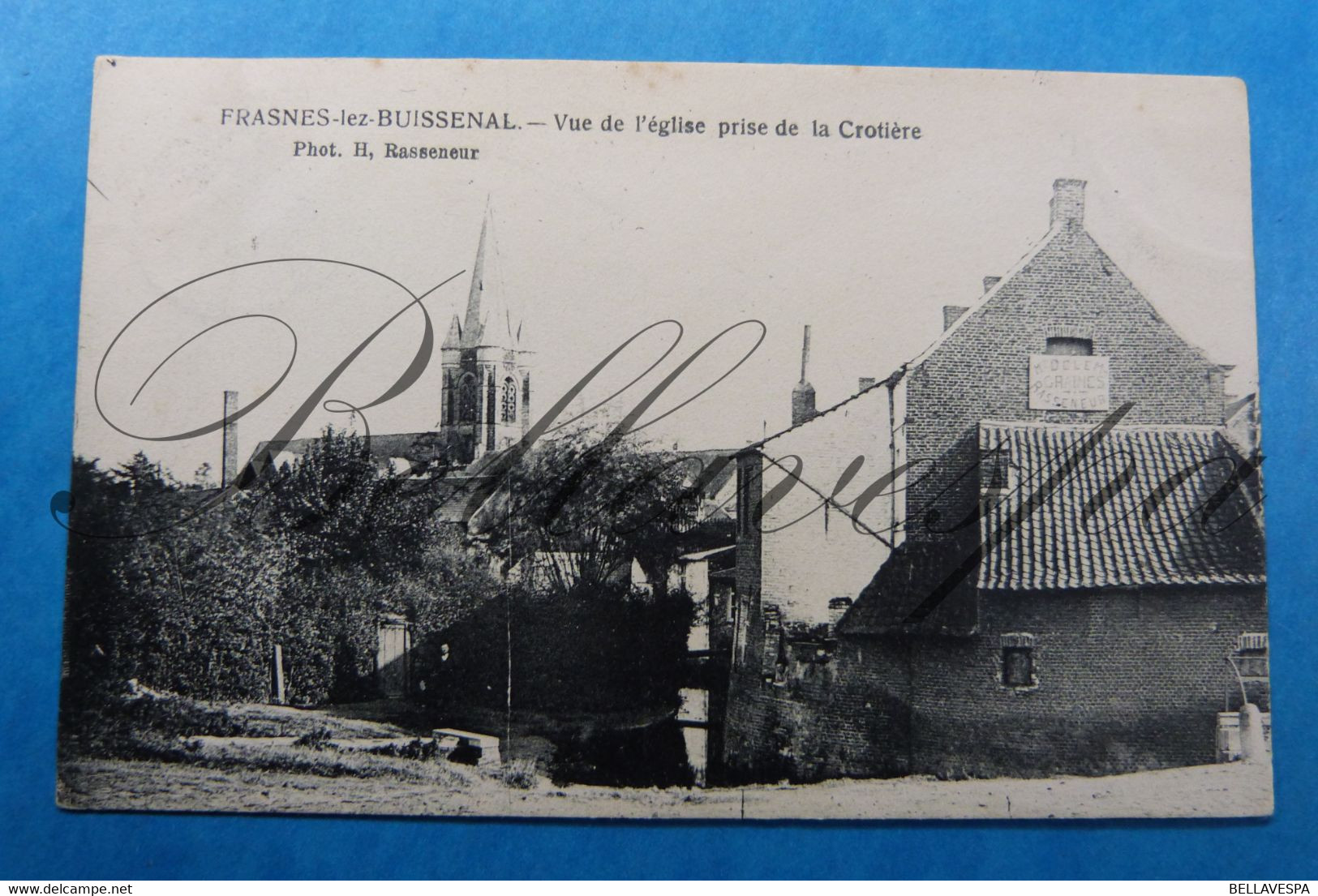 FRASNES-LEZ-BUISSENAL. Vue De L'Eglise Prise De La Crotière 1909 - Frasnes-lez-Anvaing