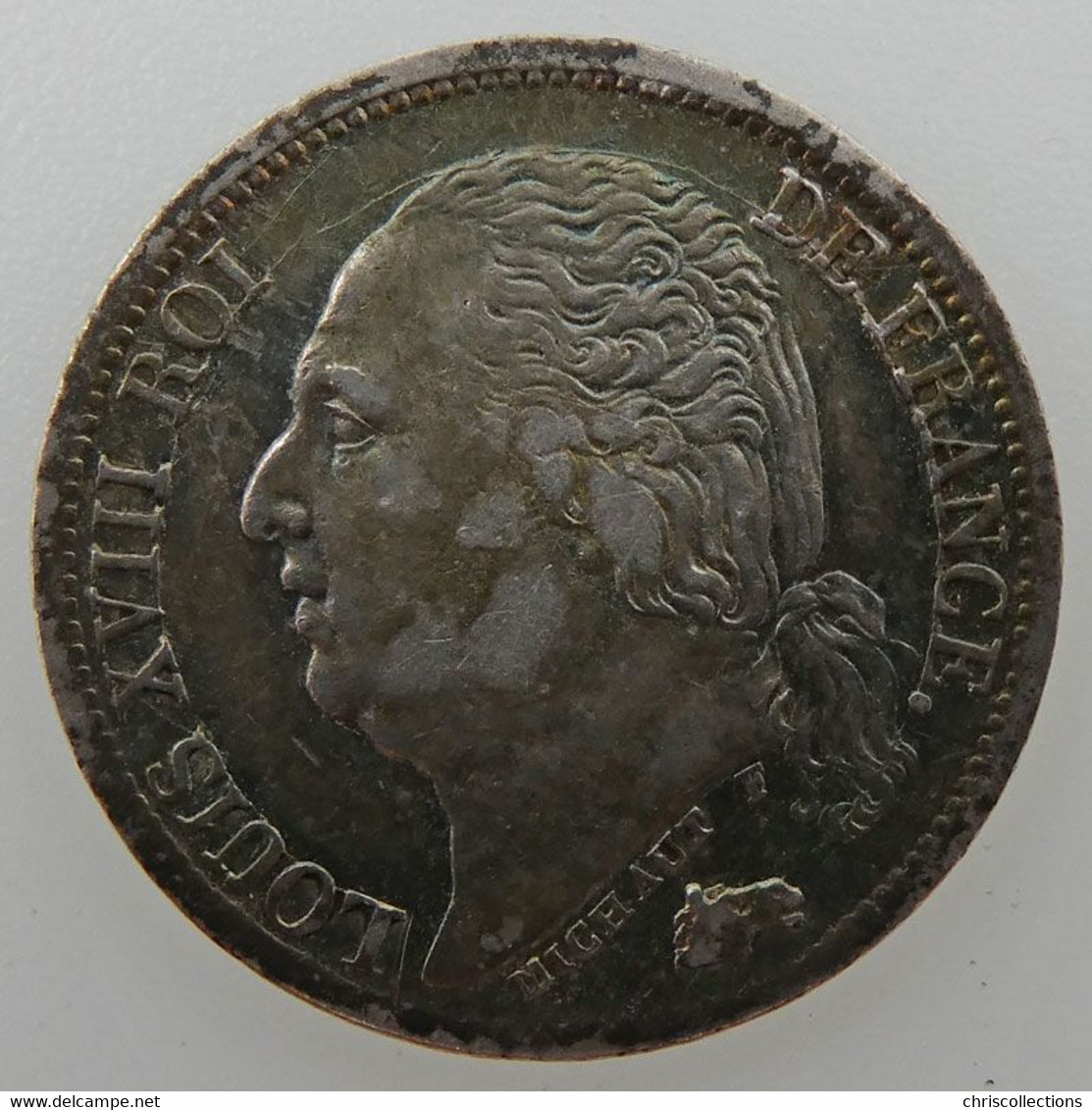 Louis XVIII, 1/2 Franc 1816 A, TTB, KM#708.1 - 1/2 Franc