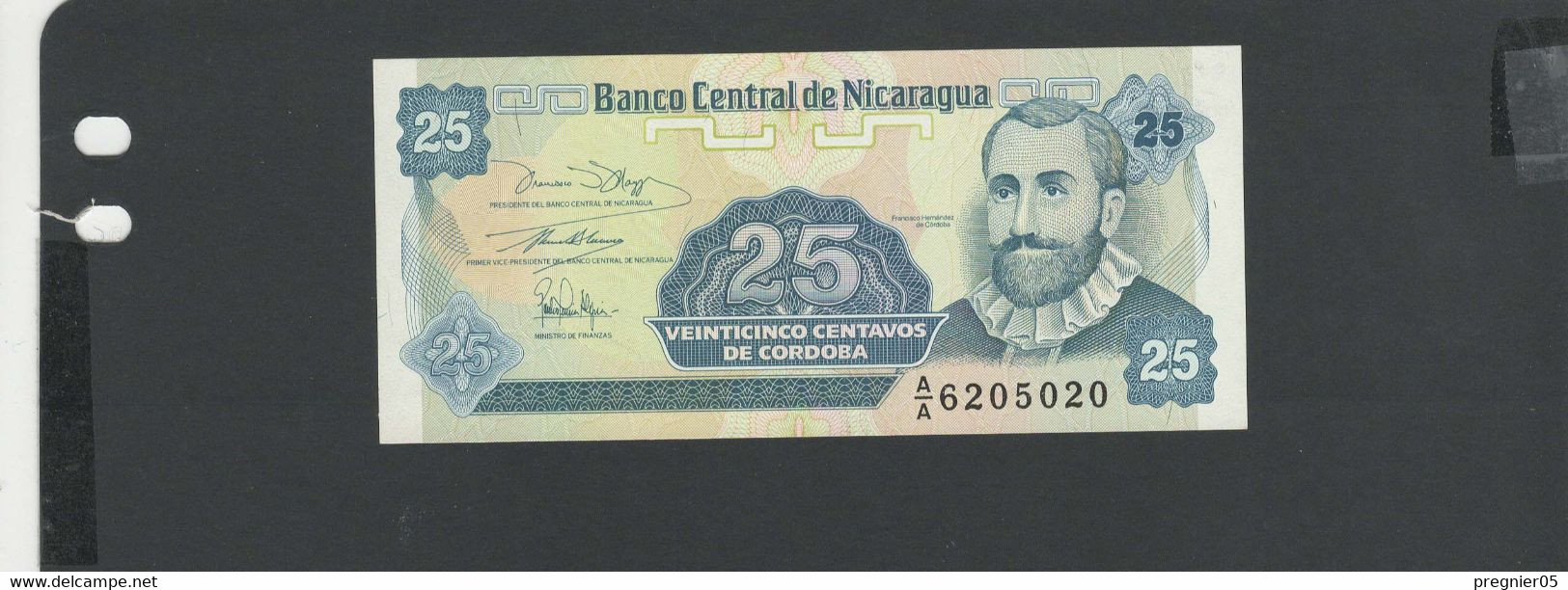 NICARAGUA - Billet 25 Centavos 1991 NEUF/UNC Gad.170 - Nicaragua