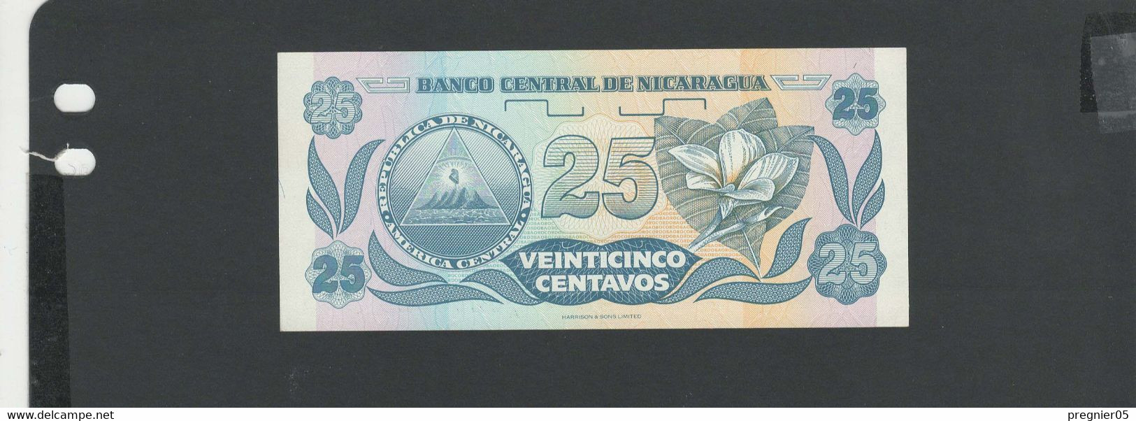 NICARAGUA - Billet 25 Centavos 1991 NEUF/UNC Gad.170 - Nicaragua