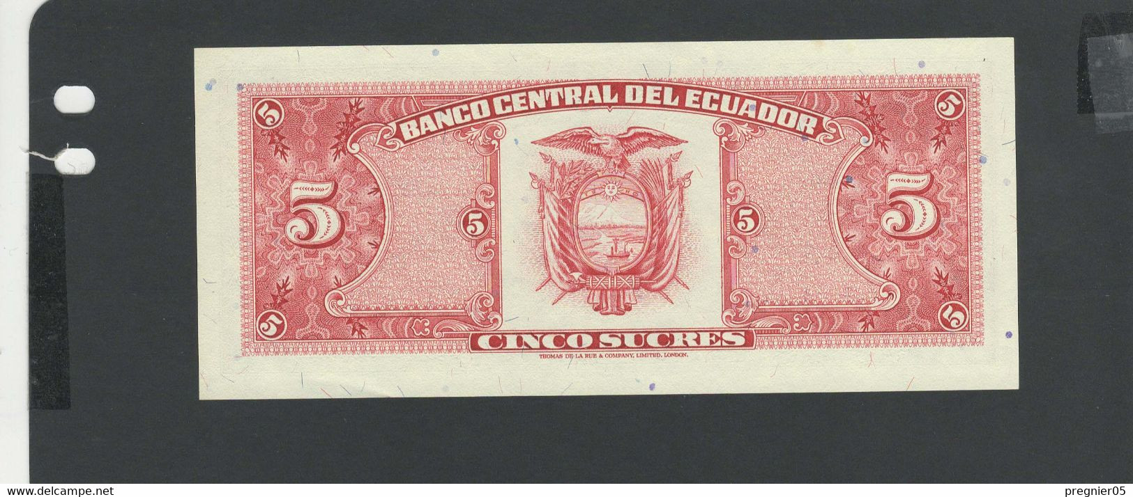 EQUATEUR - Billet 5 Sucres 1988 NEUF/UNC Gad.113d Série IE - Ecuador