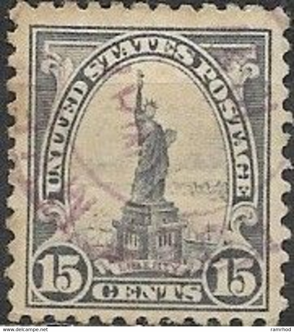 USA 1922 Statue Of Liberty - 15c. - Grey FU - Gebraucht