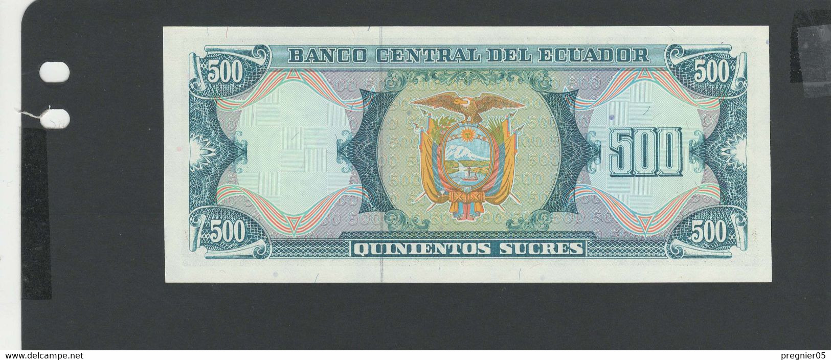 EQUATEUR - Billet 500 Sucres 1988 NEUF/UNC Gad.124a - Equateur