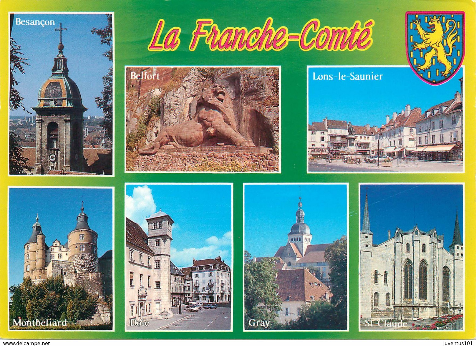 CPSM La Franche Comté-Multivues-Timbre      L1912 - Franche-Comté