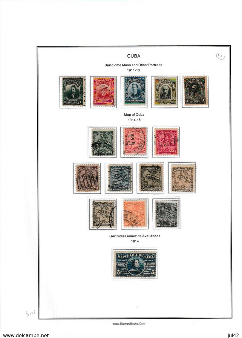 Cuba. Very Nice Almost Complete Collection 1911-1960. Scott Cat.value $2750.00 - Collections, Lots & Series