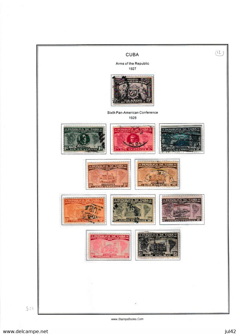 Cuba. Very Nice Almost Complete Collection 1911-1960. Scott Cat.value $2750.00 - Collections, Lots & Series