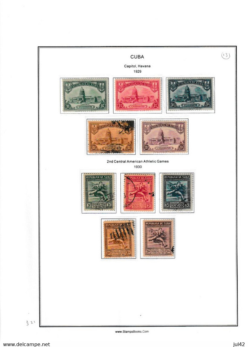 Cuba. Very Nice Almost Complete Collection 1911-1960. Scott Cat.value $2750.00 - Collections, Lots & Series