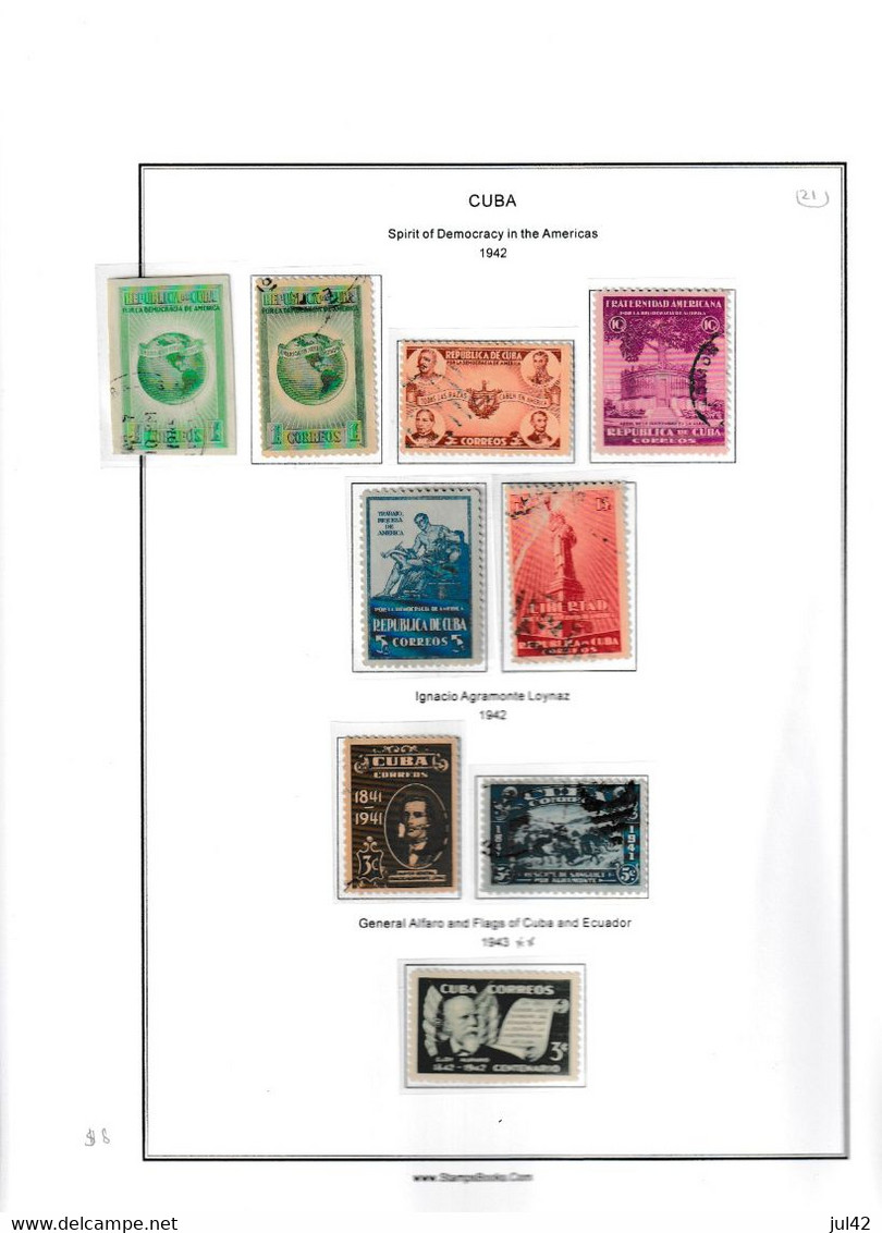 Cuba. Very nice almost complete collection 1911-1960. Scott cat.value $2750.00