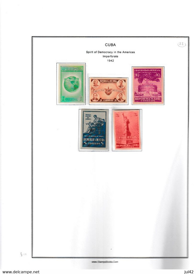 Cuba. Very nice almost complete collection 1911-1960. Scott cat.value $2750.00