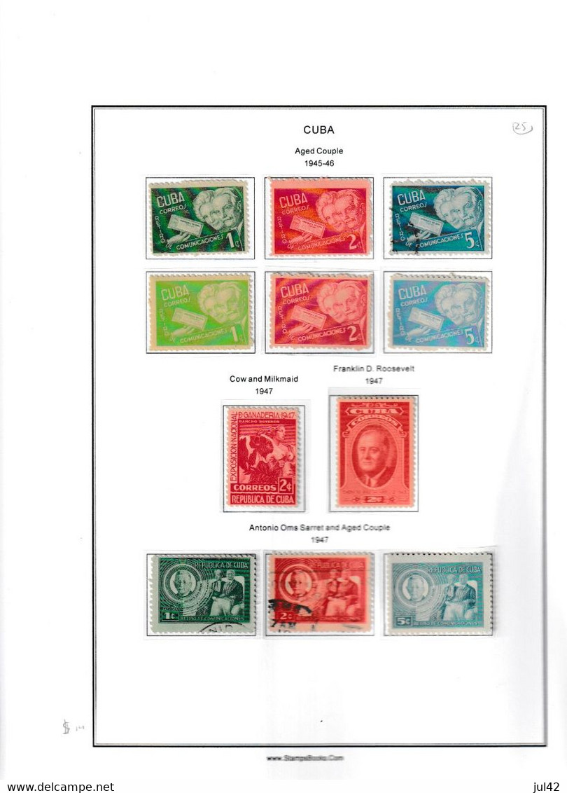 Cuba. Very nice almost complete collection 1911-1960. Scott cat.value $2750.00