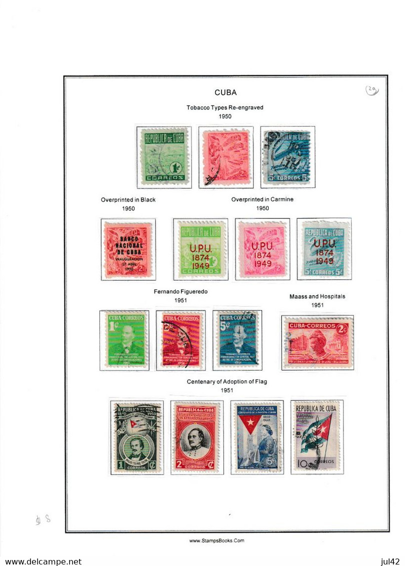 Cuba. Very nice almost complete collection 1911-1960. Scott cat.value $2750.00