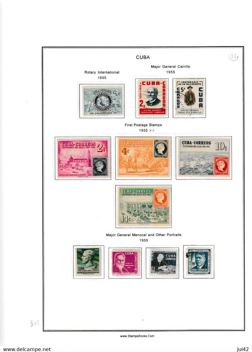 Cuba. Very nice almost complete collection 1911-1960. Scott cat.value $2750.00