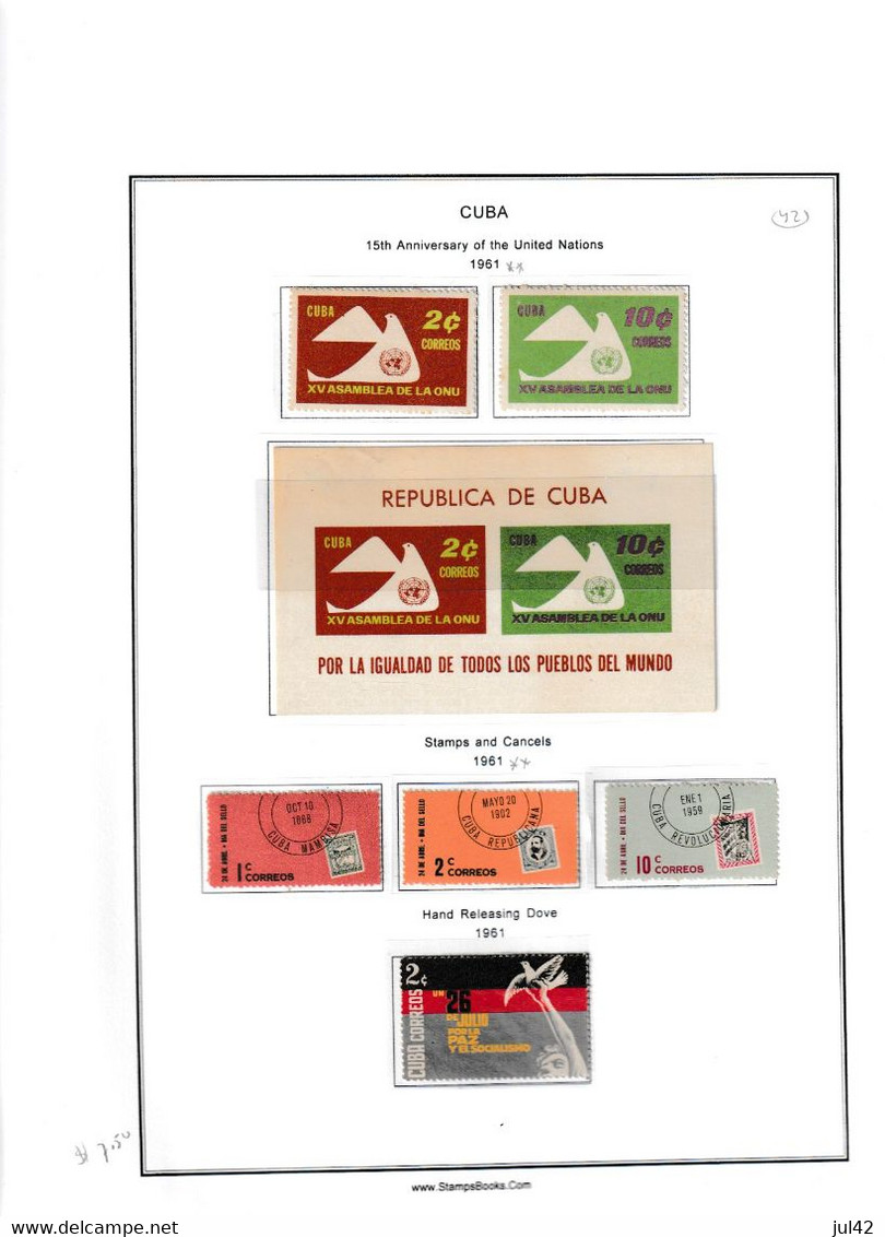 Cuba. Very nice almost complete collection 1911-1960. Scott cat.value $2750.00