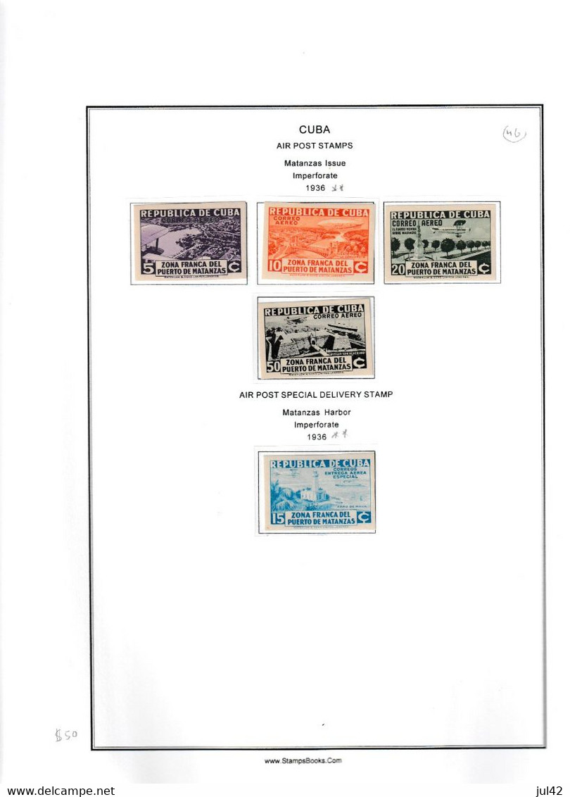 Cuba. Very nice almost complete collection 1911-1960. Scott cat.value $2750.00