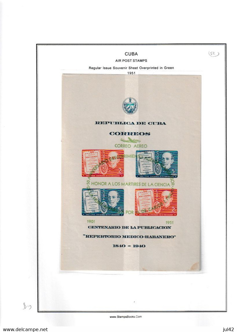 Cuba. Very nice almost complete collection 1911-1960. Scott cat.value $2750.00