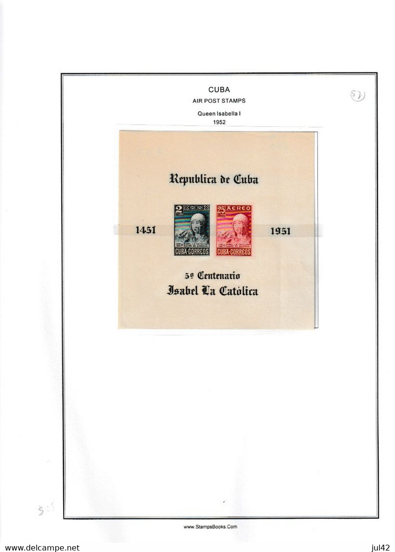 Cuba. Very nice almost complete collection 1911-1960. Scott cat.value $2750.00