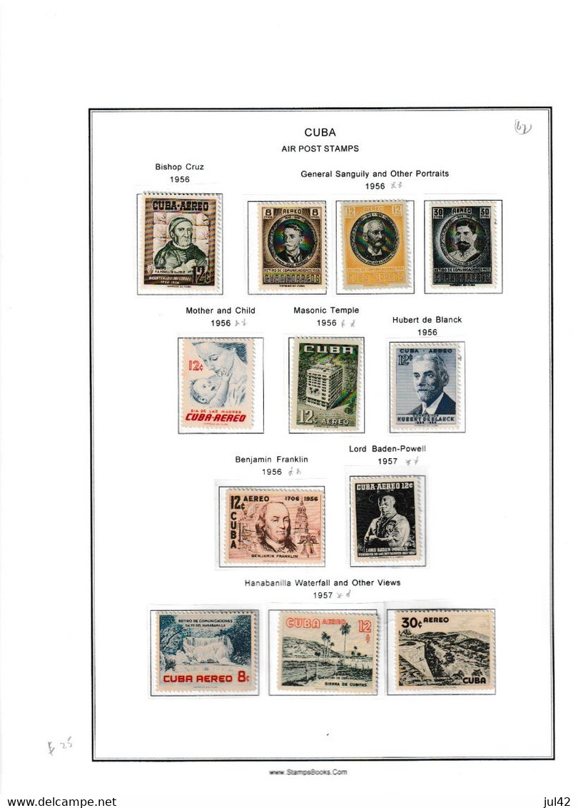 Cuba. Very nice almost complete collection 1911-1960. Scott cat.value $2750.00