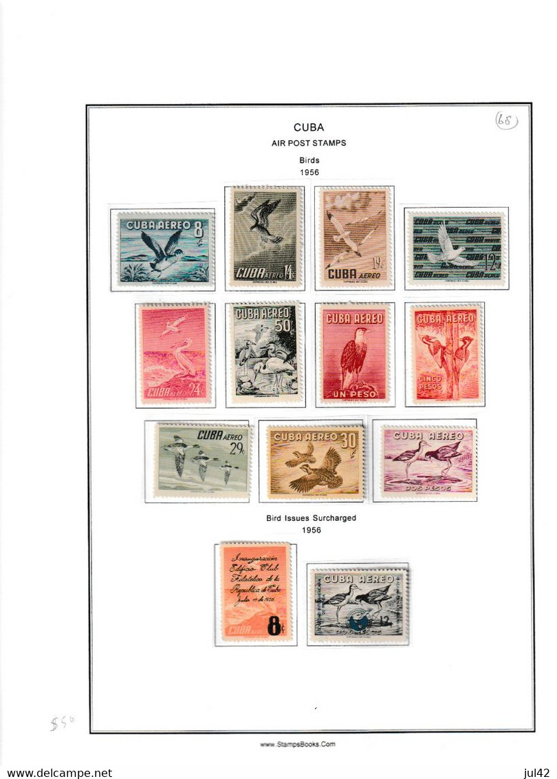 Cuba. Very nice almost complete collection 1911-1960. Scott cat.value $2750.00