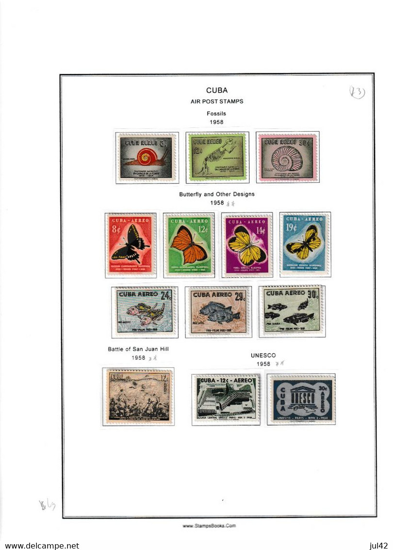 Cuba. Very nice almost complete collection 1911-1960. Scott cat.value $2750.00