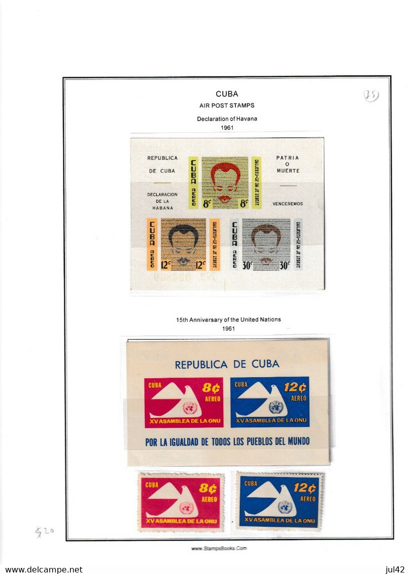 Cuba. Very nice almost complete collection 1911-1960. Scott cat.value $2750.00