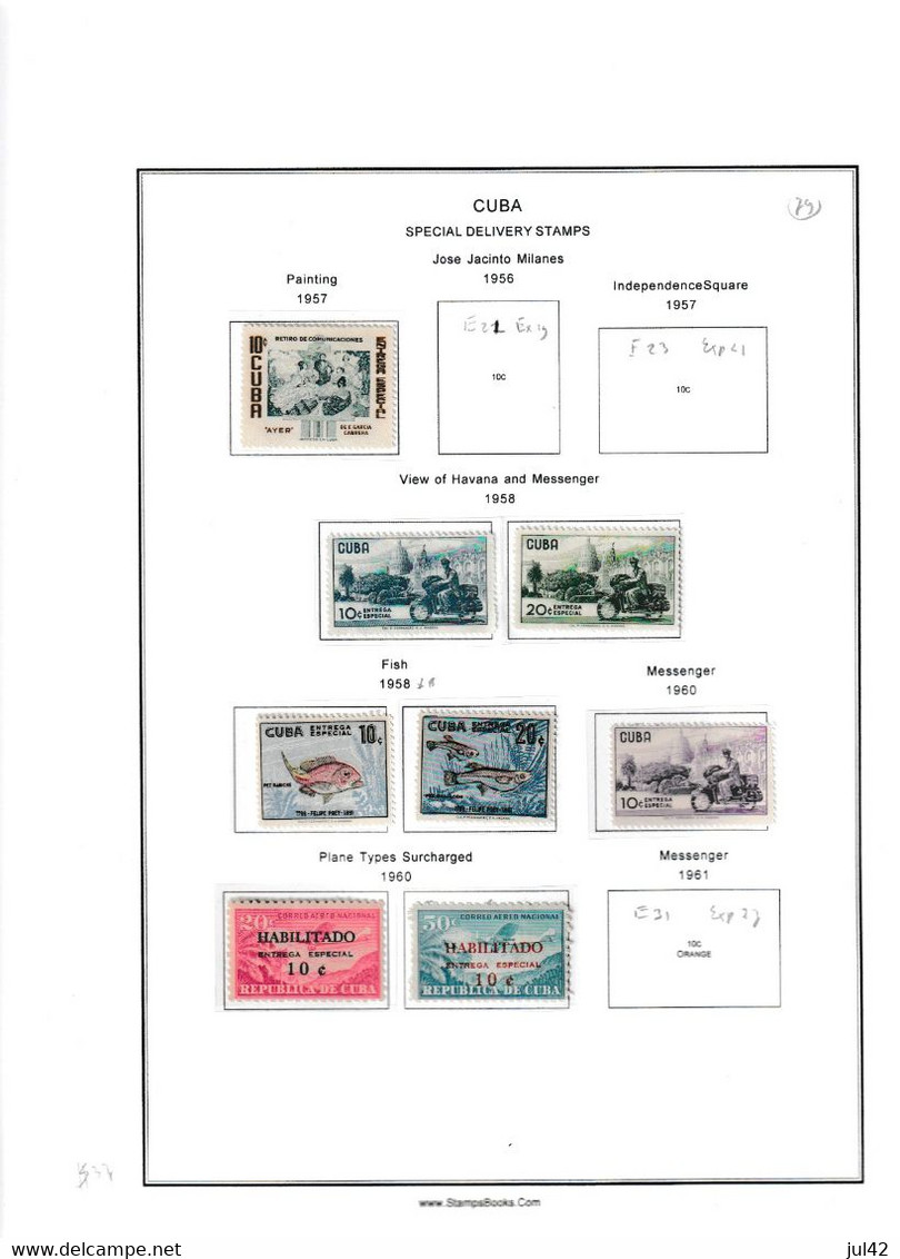 Cuba. Very nice almost complete collection 1911-1960. Scott cat.value $2750.00