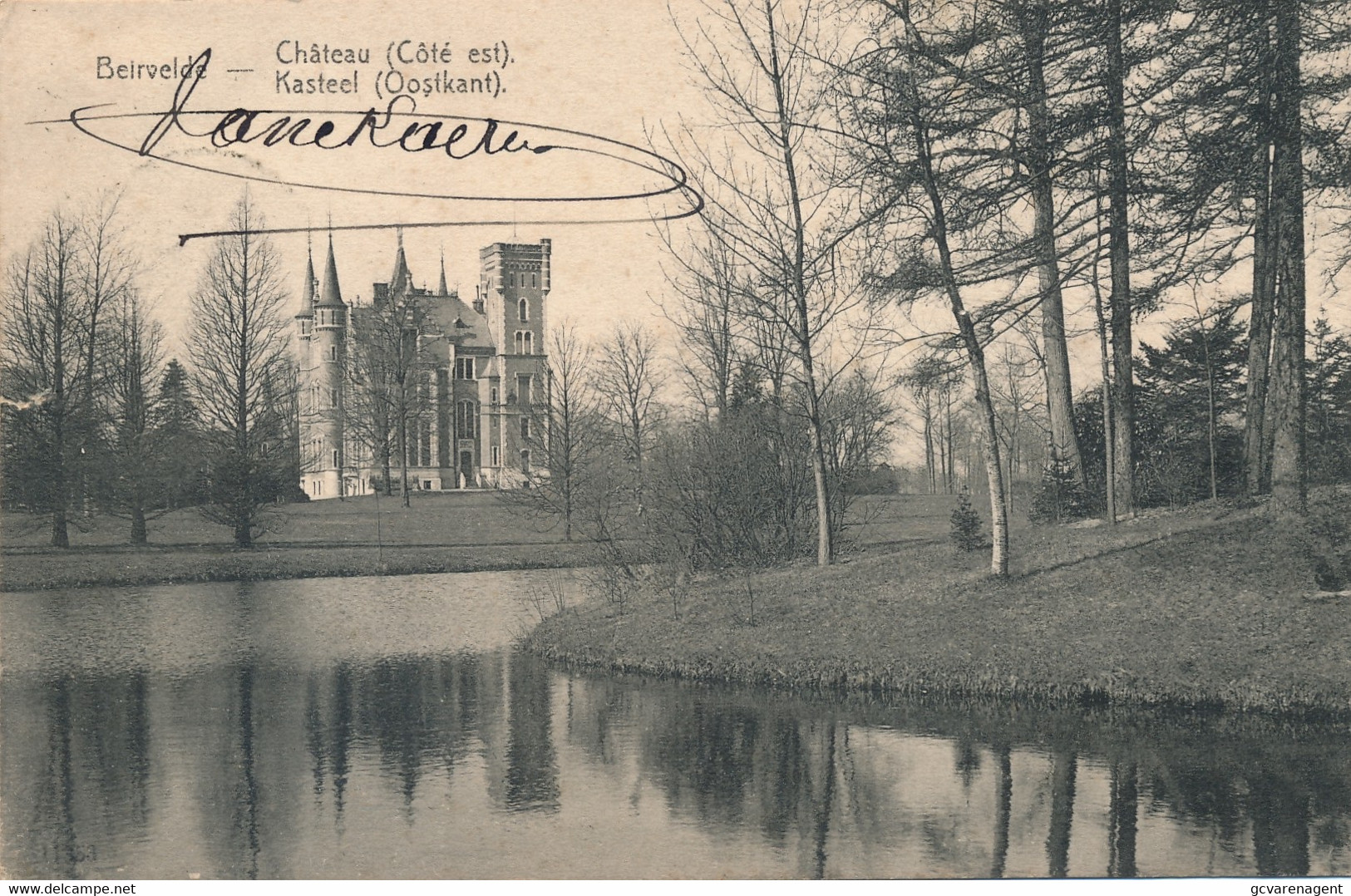 BEERVELDE  BEIRVELDE  CHATEAU ( COTE EST ) KASTEEL ( OOSTKANT )       2 SCANS - Lochristi