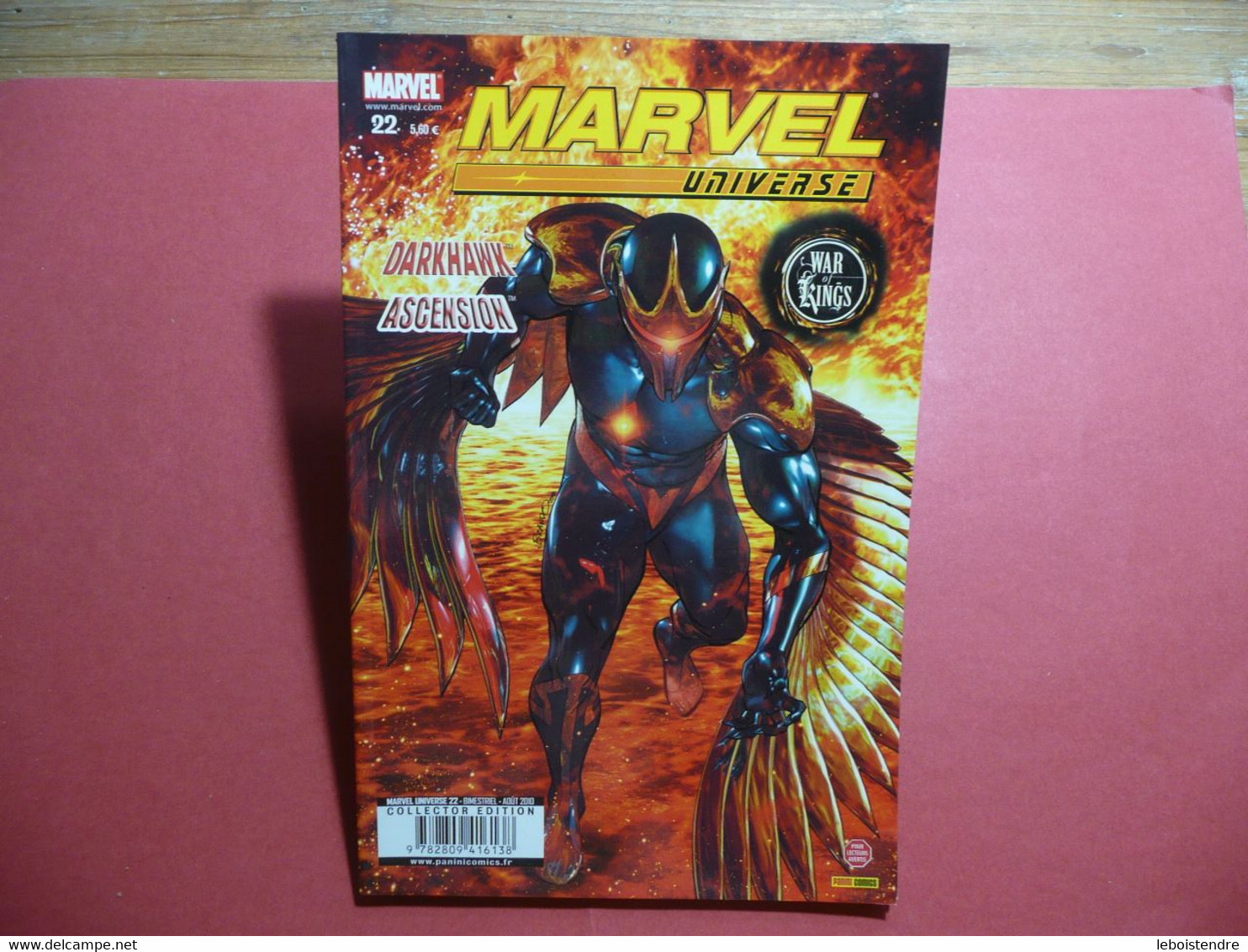 MARVEL UNIVERSE N° 22 AOUT 2010 WAR OF KINGS ( 5 / 7 ) MARVEL PANINI COMICS COLLECTOR EDITION DARKHAWK ASCENSION - Marvel France