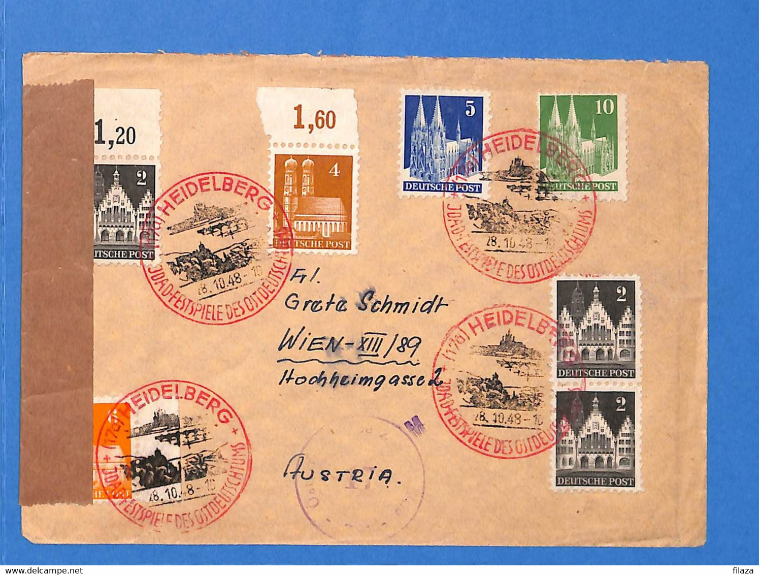 Allemagne Reich 1948 Lettre De Heidelberg (G11205) - Sonstige & Ohne Zuordnung