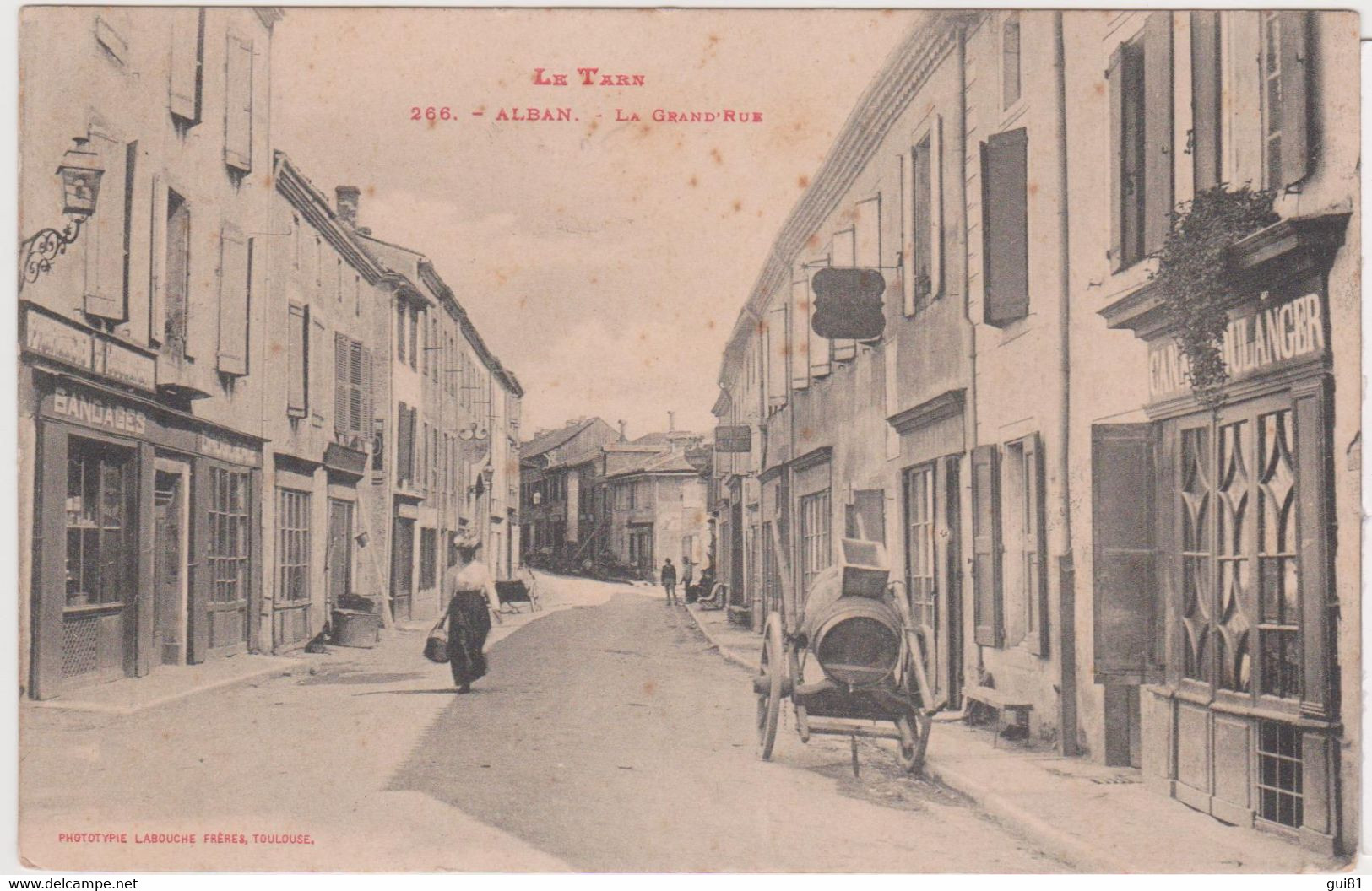 CPA - ALBAN - LA GRAND' RUE - Alban