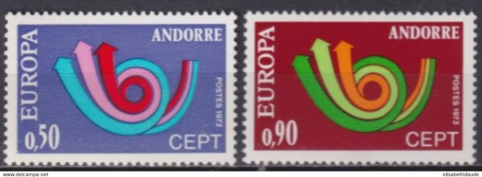 EUROPA CEPT ! - 1973 - ANDORRE YVERT N°226/227 ** MNH - COTE = 40 EUR - 1973