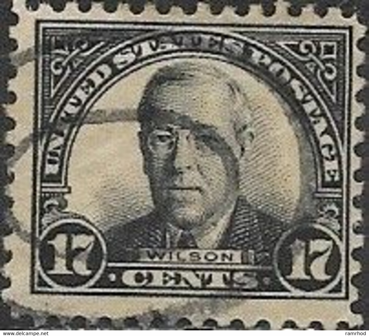 USA 1922 Wilson - 17c. - Black FU - Gebraucht