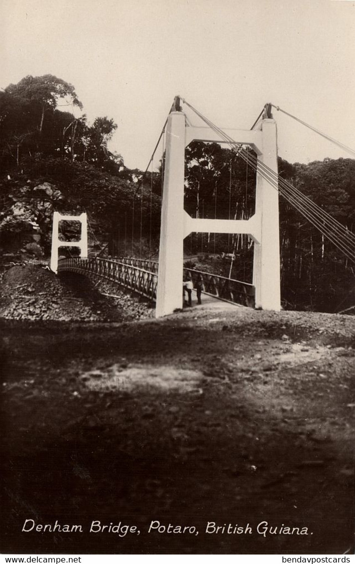 British Guiana, Guyana, Demerara, Denham Bridge, Potaro (1910s) Postcard - Guyana (formerly British Guyana)