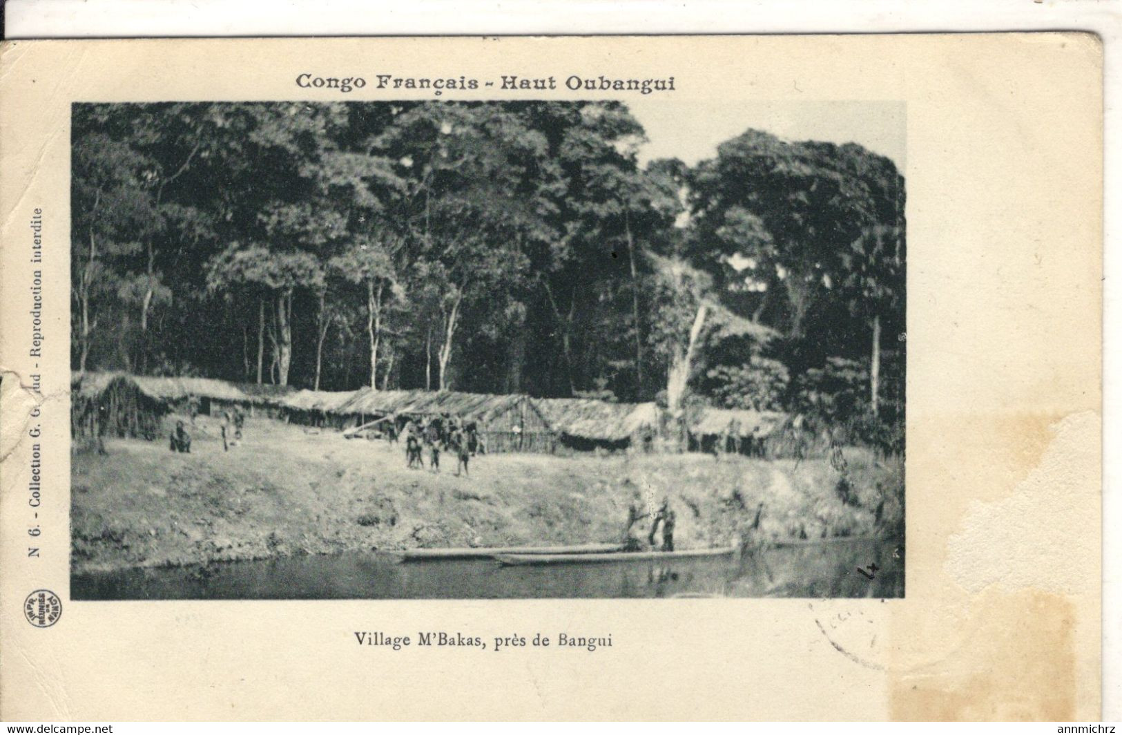 HAUT OUBANGUI VILLAGE M'BAKAS PRES DE BANGUI - Congo Français