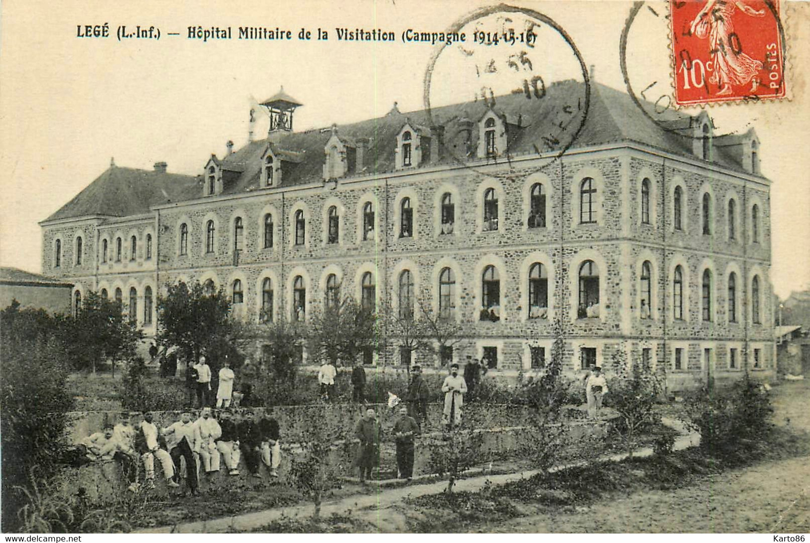 Legé * Vue Sur L'hôpital Militaire De La Visitation , Guerre 1914 1915 1916 * Ww1 - Legé