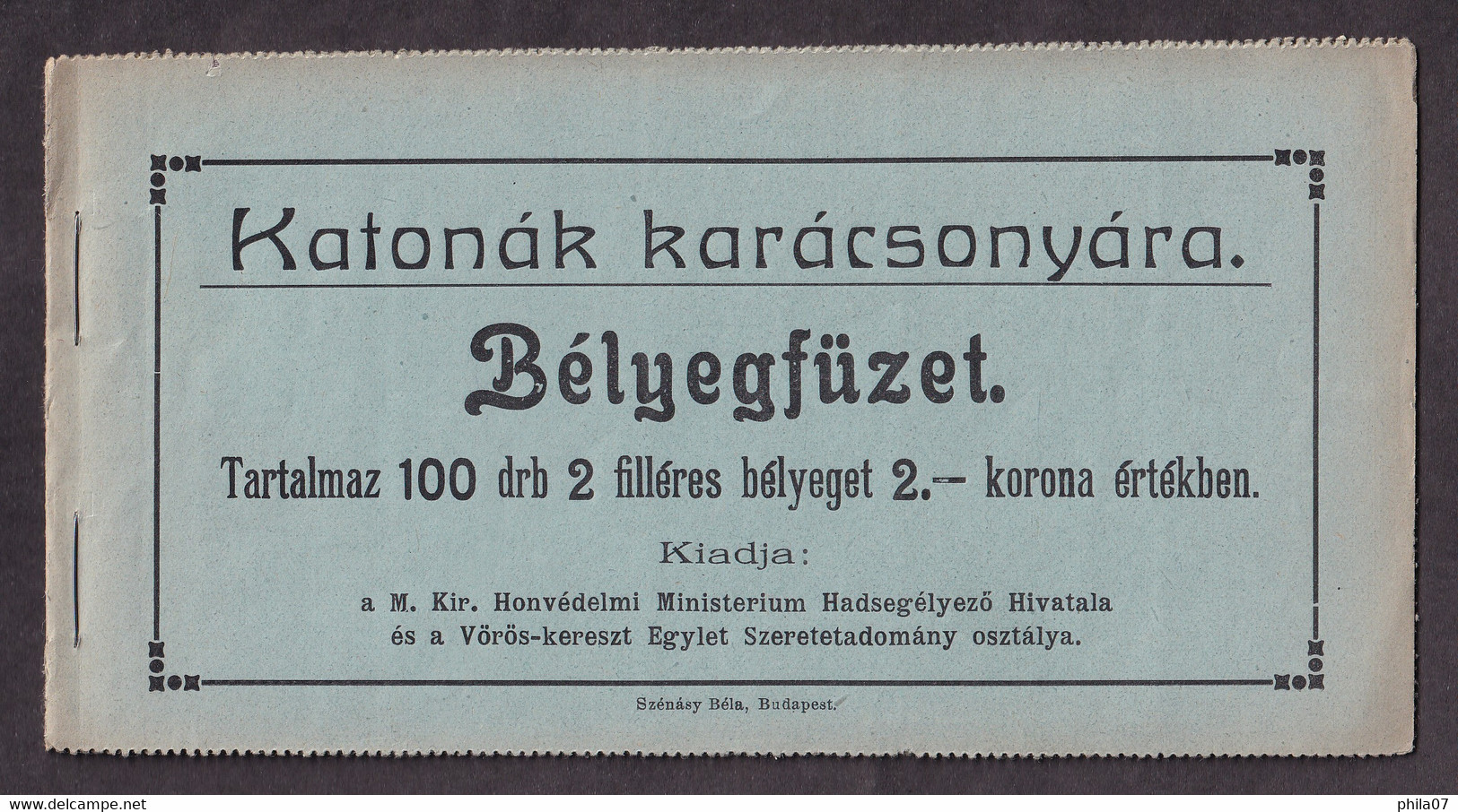 HUNGARY - Block Of Vignettes With Supplement For Aid For Soldiers On The Battlefield (WWI) / 3 Scan - Carnets