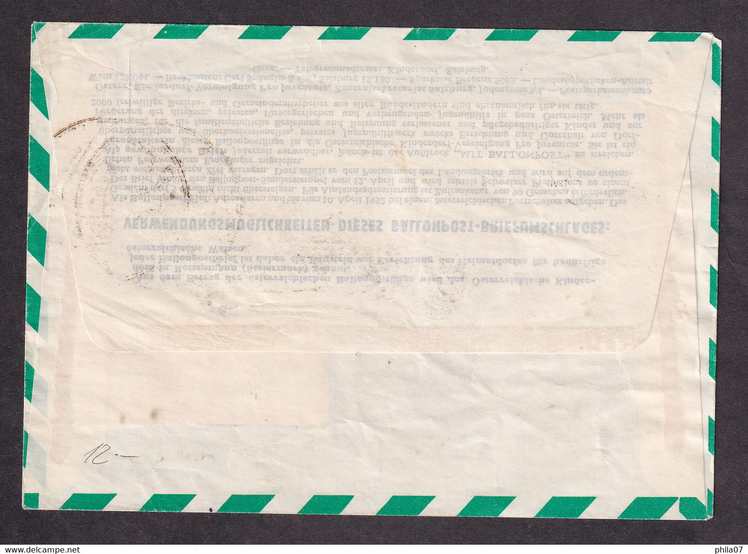 AUSTRIA - 8 Ballonpost, Envelope With Imprinted Value, Sent From Bregenza To Switzerland 12.04. 1952.  / 2 Scan - Par Ballon
