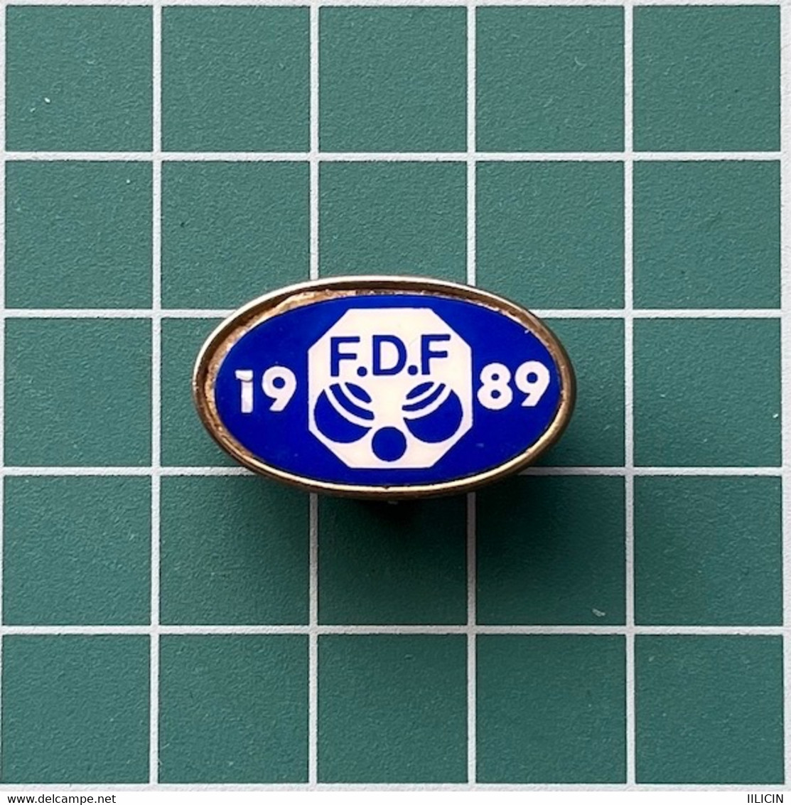 Badge Pin ZN012562 - Bowling England FDF Francis Drake Federation 1989 - Bowling