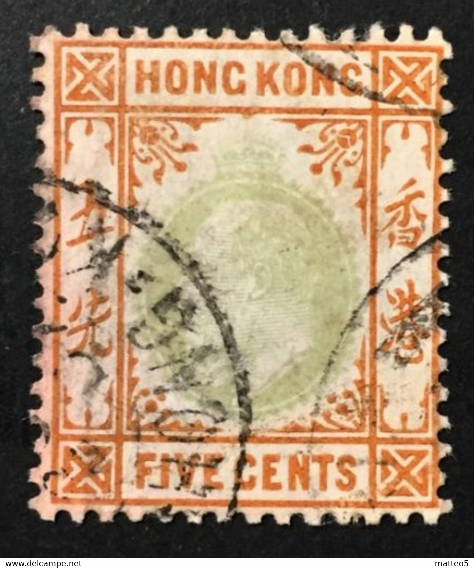 1903 -11 - Hong Kong - King Edward -Five Cents - Used - Oblitérés