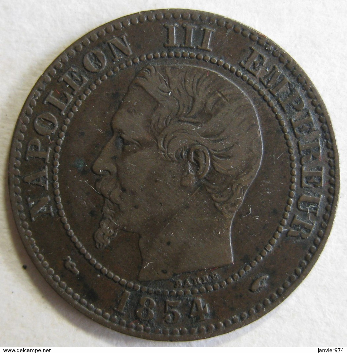 2 Centimes 1854 A Paris , Napoleon III , En Bronze , Gad# 103 - 2 Centimes