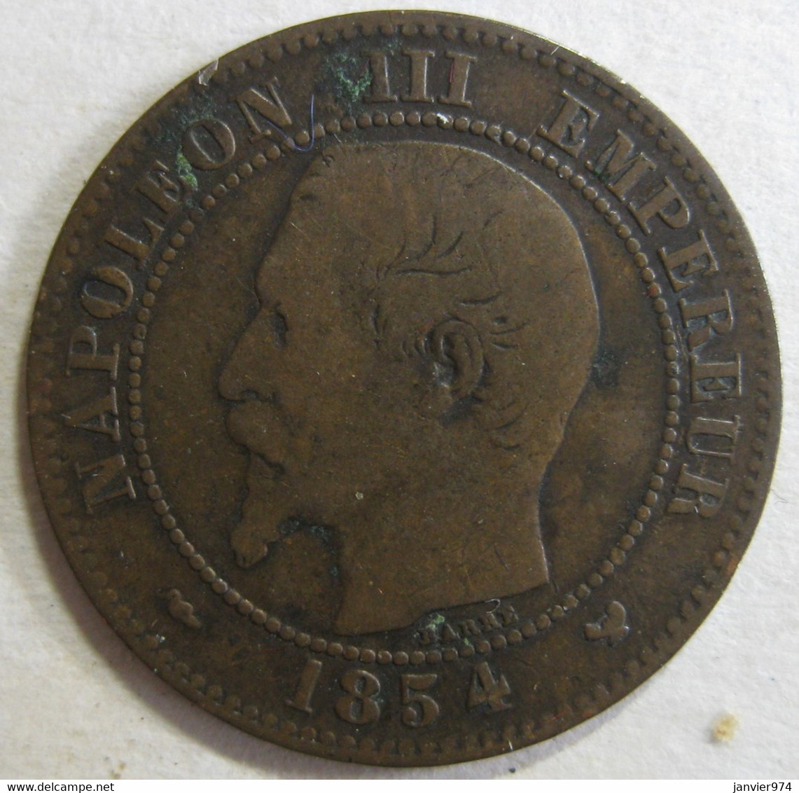 2 Centimes 1854 W Lille , Napoleon III , En Bronze , Gad# 103 - 2 Centimes