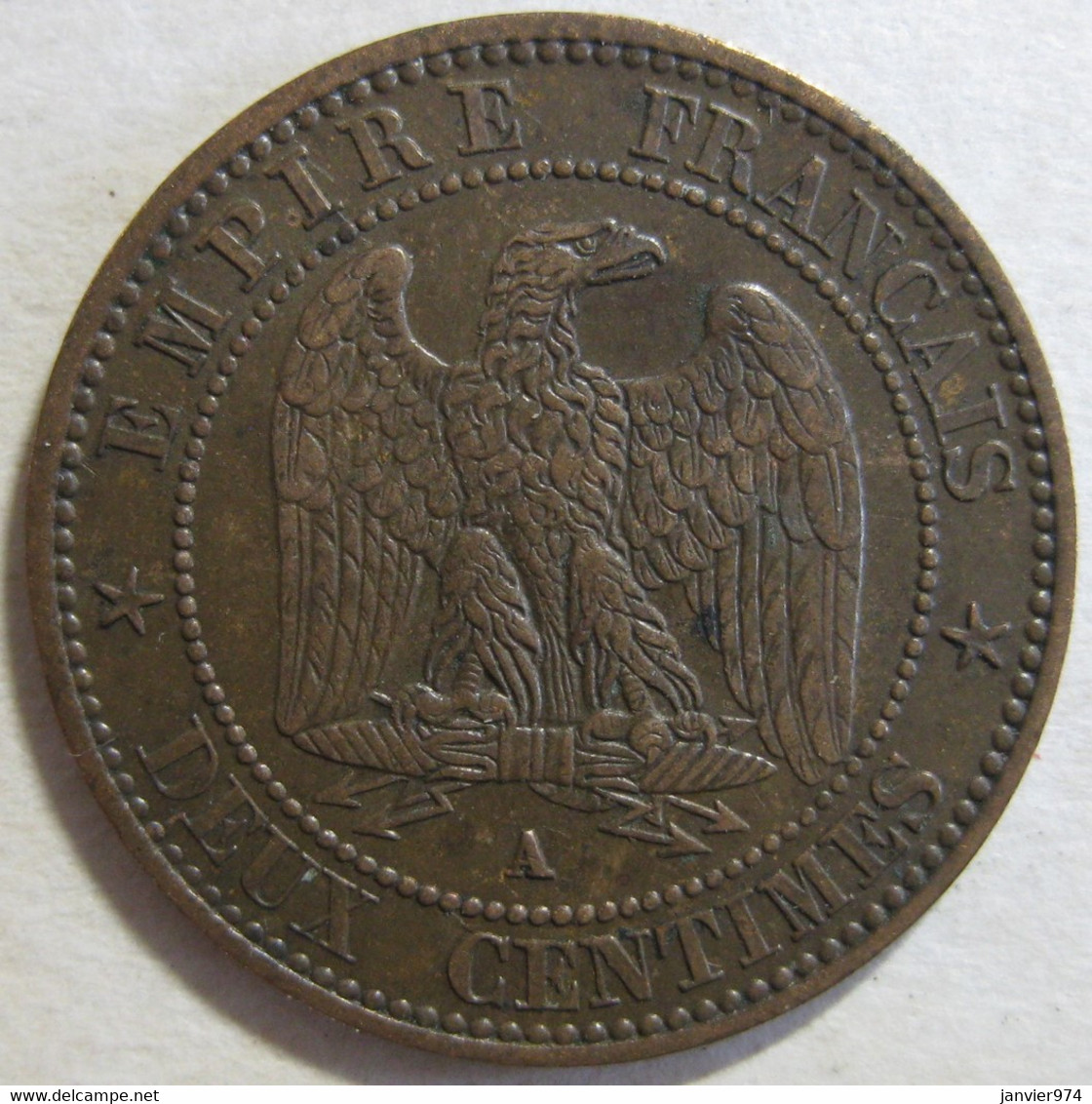 2 Centimes 1861 A Paris , Napoleon III , En Bronze , Gad# 104 - 2 Centimes